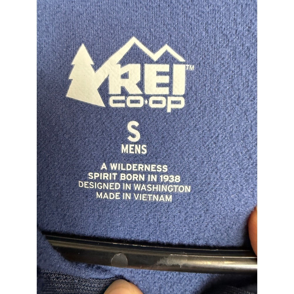 REI Co-op Mens Quarter Zip Pullover Athletic Top Blue Small Activewear - Picture 3 of 9